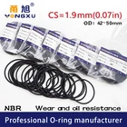 Уплотнительное кольцо из черного каучука, 20 шт.лот, CS1.9mm OD4243454647484950*1,9 мм, Нитриловое резиновое кольцо, прокладка, нитриловые масляные кольца, шайба