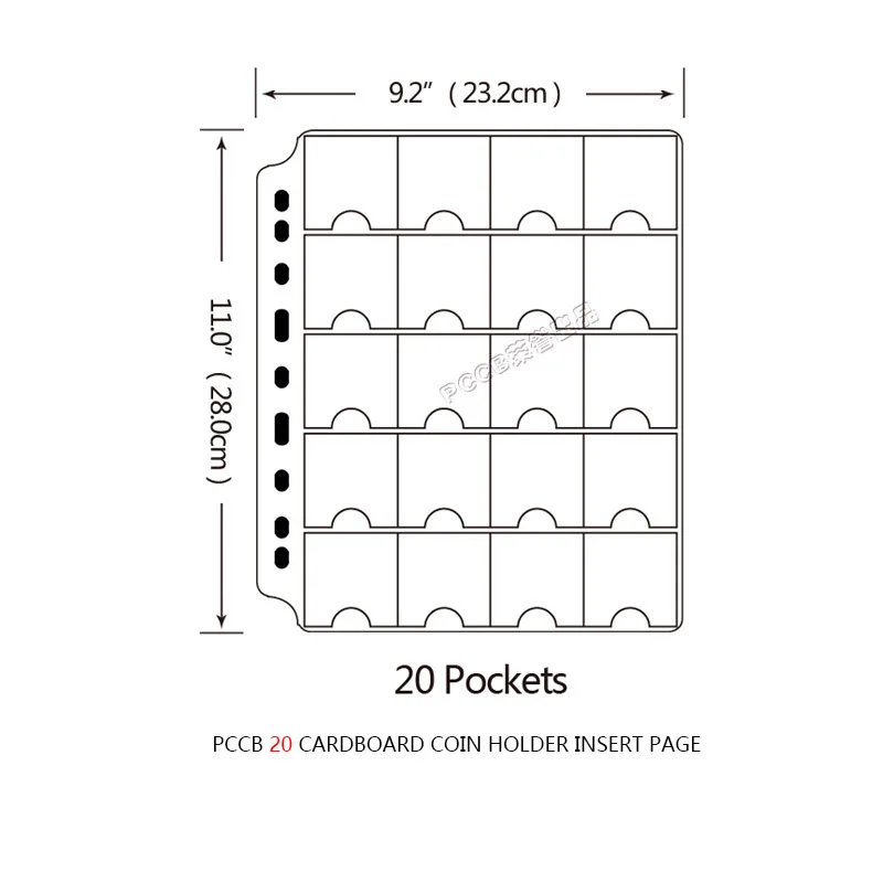 

PCCB Картонные страницы для монет 20 шт