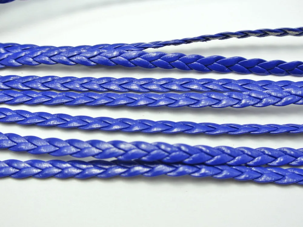 10 meters Royal Blue Leatherette 5X1mm Flat Braided String Jewelry Cord Woven Bracelet jewelry decorative | Дом и сад