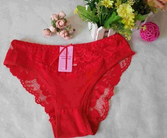 RED LY 443 LeafMeiry женское нижнее белье кружевные трусики из чистого хлопка женское Сексуальное белье - Цвет: RED