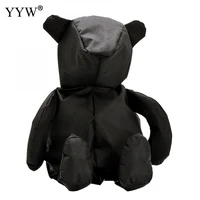 designes plush women backpack backpack solid black shopping backpack bear shaped cute travel backpack high quality shoulder bags
