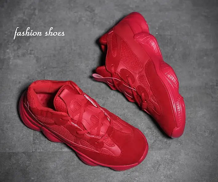 as picture Женская обувь на платформе со шнуровкой из сетчатого материала; фирменный дизайн; красные женские кроссовки; дышащая Спортивная обувь; повседневная женская обувь из кожи на толстом каблуке - Цвет: as picture