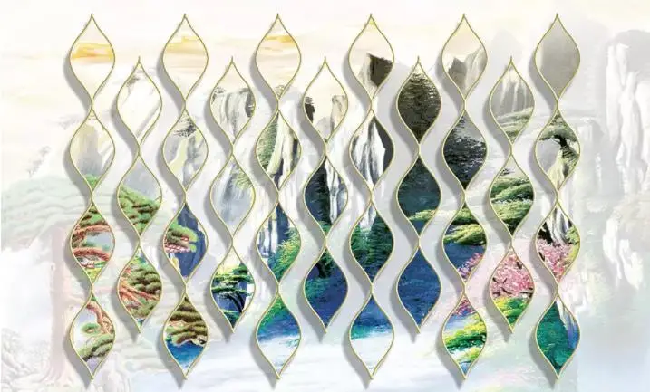 Пользовательский 3D-обои с рельефным стерео-абстрактным фото для улучшения дома в гостиной.