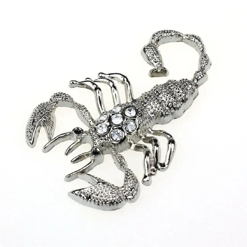 3D автомобильные наклейки в форме скорпиона Эмблемы Металлическая Наклейка