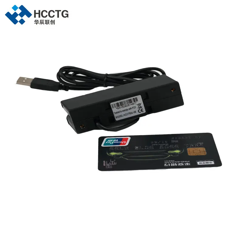 MSR Портативный 3 треков USB считыватель карт с магнитной полосой Бесплатный SDK HCC750U