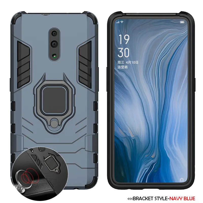F7-Navy Blue Анти-шок доказательство чехол для OPPO Рено 10X зум R17 RX17 R15 RX15 F9 F11 PRO A3S A5 A9 A39 A57 K1 F1 R9 R9S R11 R11S плюс A7X крышка - Цвет: F7-Navy Blue
