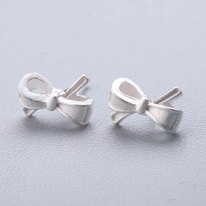 big bow-knot 925 пробы серебряные сплайсинга милые серьги-гвоздики с животными для женщин Повседневный стиль серьги для девочки личность Стерлинговое Серебро-ювелирные изделия - Окраска металла: big bow-knot