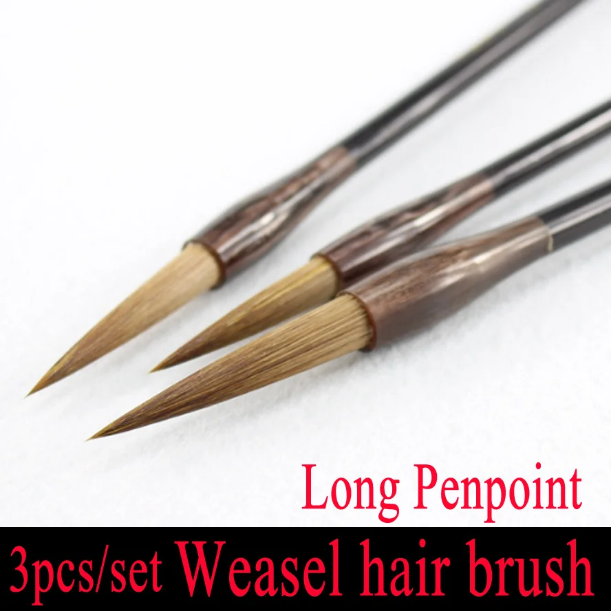 3 шт./набор Длинные китайские кисти для рисования|chinese calligraphy brush|calligraphy brushchinese brush