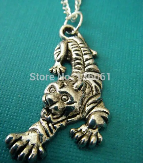 Винтажное серебряное Осьминог Тигр Ангел гиппокамп башня компас листья Крест