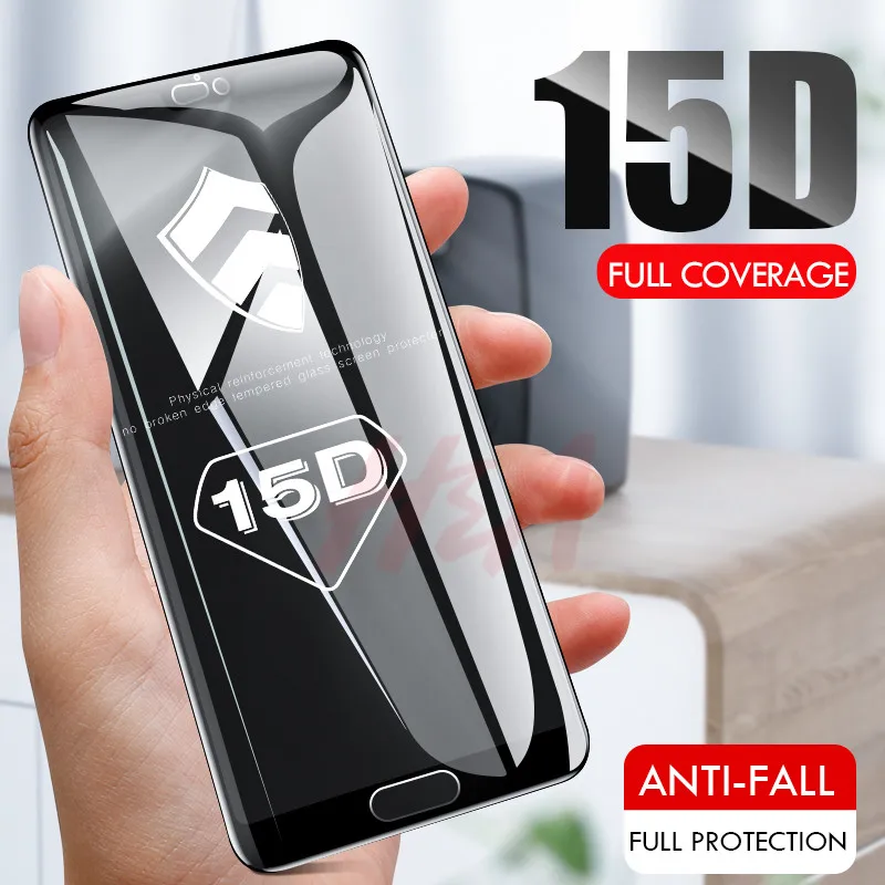 15D изогнутое полное покрытие из закаленного стекла для huawei Honor 7C 7A Pro 8X Защитное стекло для экрана Защитная пленка для P Smart Y5