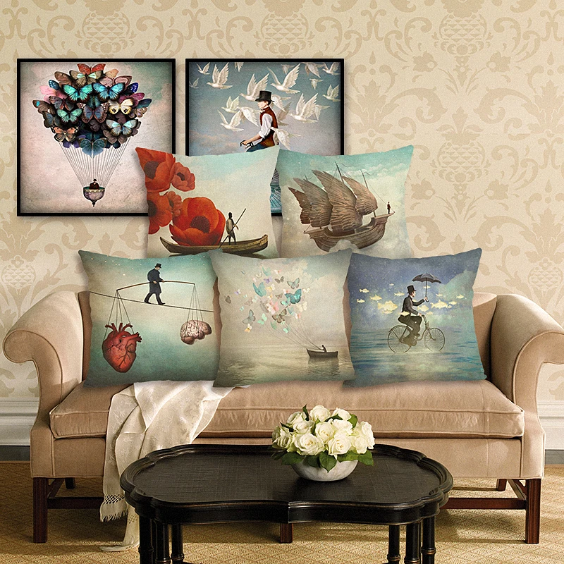 Новый домашний декор Connotation наволочка с картой Наволочка Чехол для подушки из