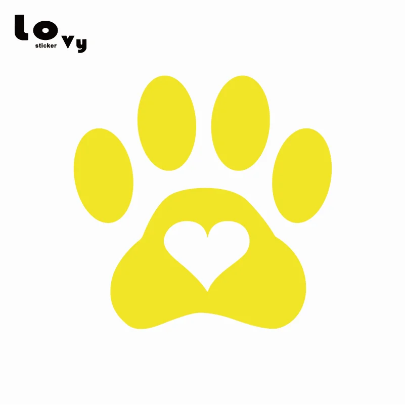 Love Dog отпечаток когтя виниловая Автомобильная мультяшная наклейка животное для