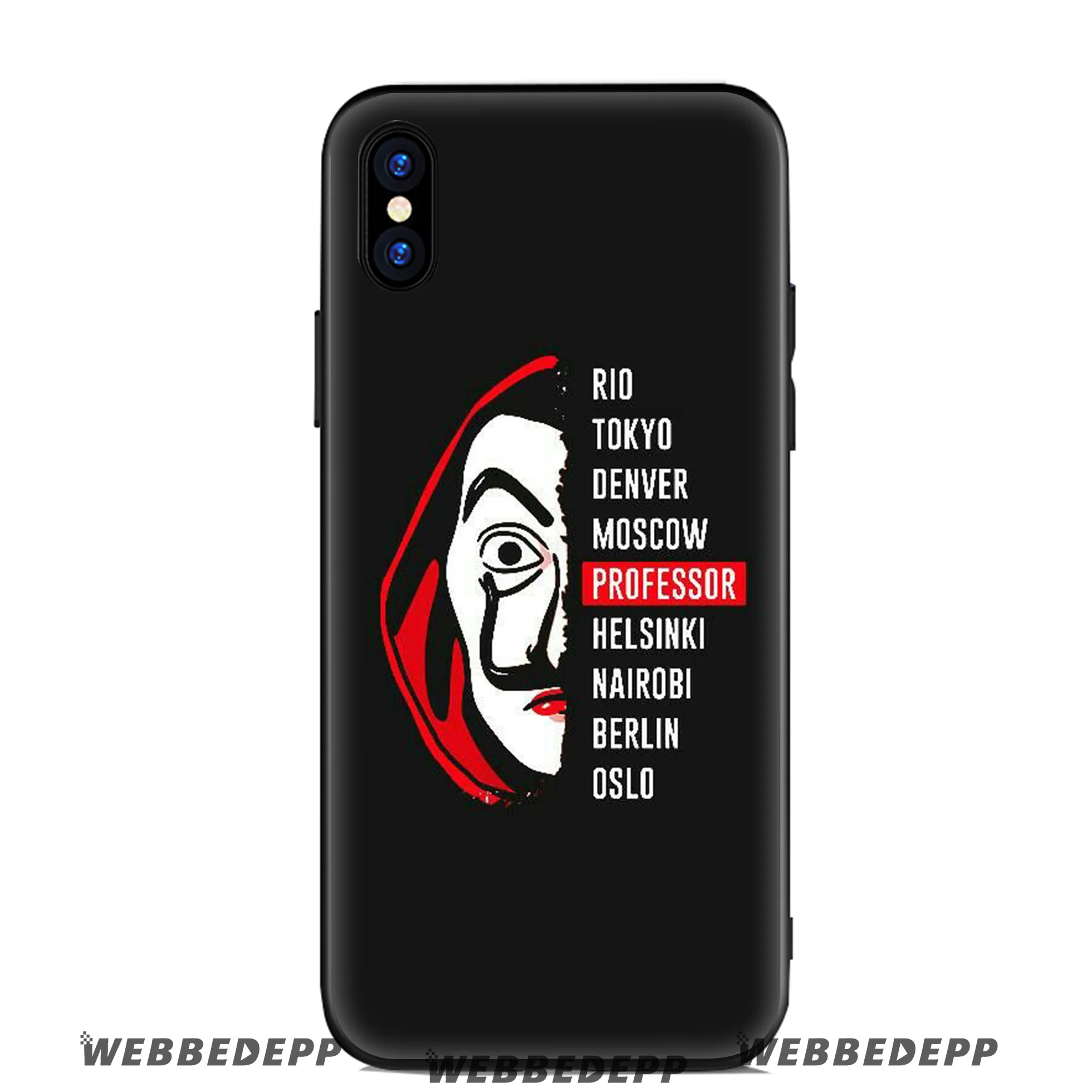 WEBBEDEPP Money Heist La Casa De Papel Soft Silicone Case for Apple iPhone 11 Pro Xr Xs Max X or 10 8 7 6 6S Plus 5 5S SE TPU |