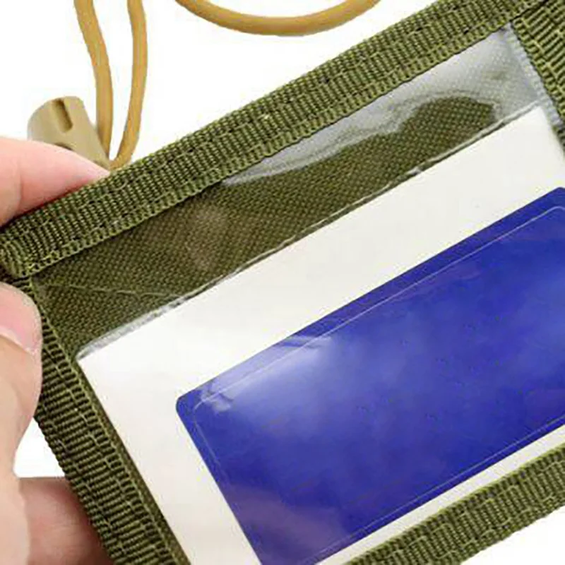 

ID Badge Holder Multifunctional EDC Lightweight Sturdy Name Tag Card Label Lanyard Case Organizer Camping Equipment