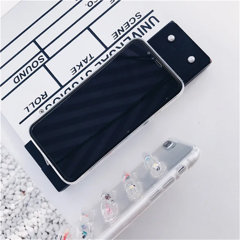 Cute Colorful Capsule Doll Phone Case For iPhone X 7 6 6S 8Plus Cartoon Clear TPU case XS MAX XR Fashion Back Cover |