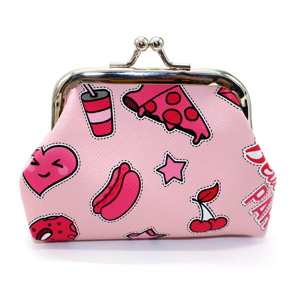 Модный женский кошелек с милым принтом в виде закусок сумочка отделением для