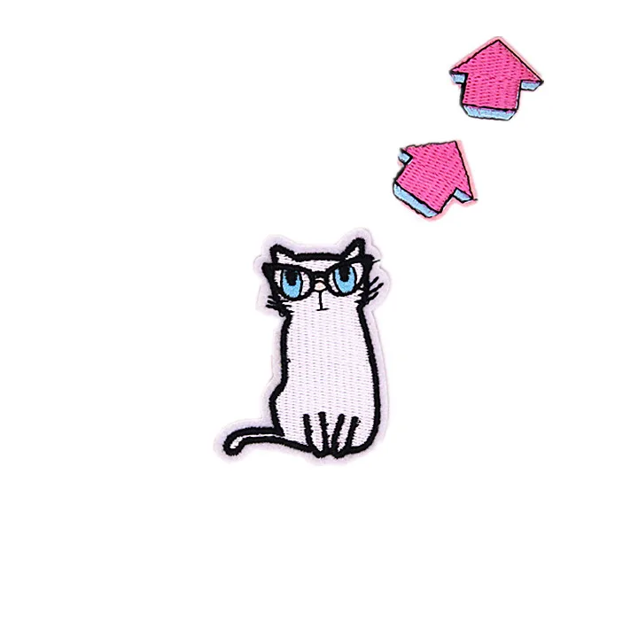 Новый Кот ручной стрелы буквы патчи железа на или пришить Ткань стикер для одежды