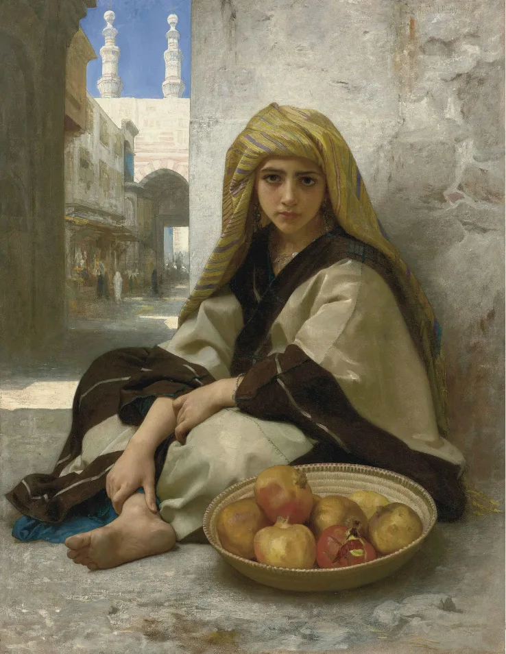 

Handmade Oil painting reproduction The Pomegranate Seller by William Bouguereau
