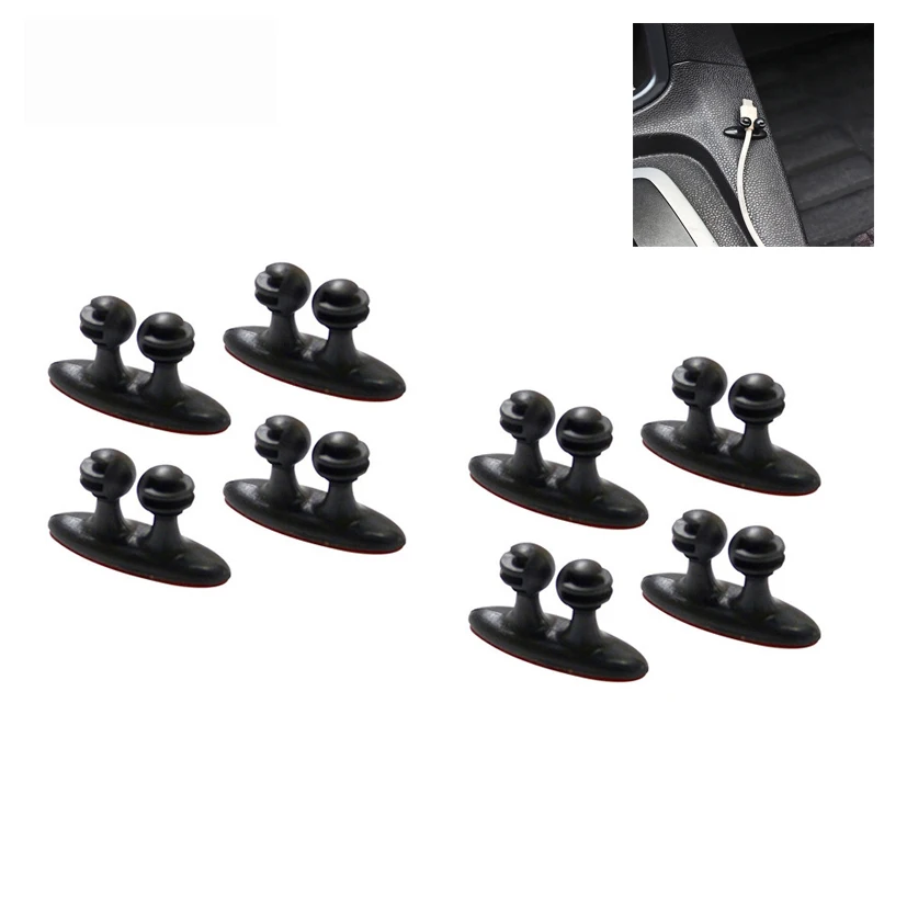 8 шт. Портативный автомобиля Провода клип usb кабель фиксированной зажим зарядки