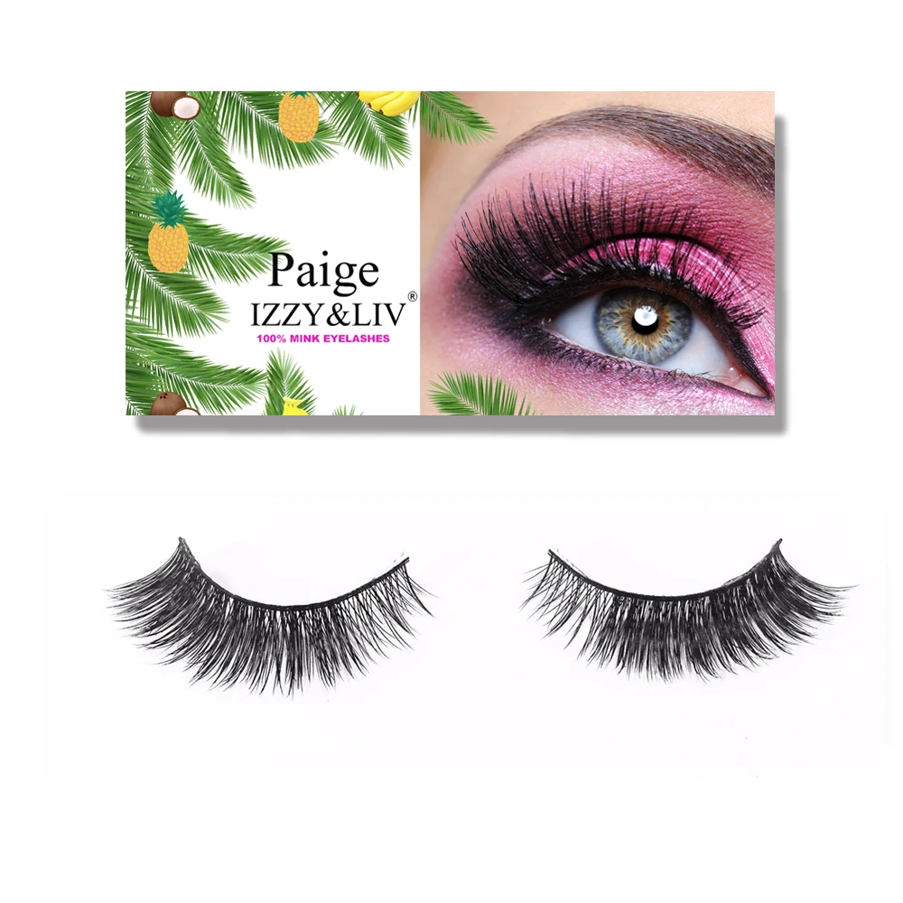 IZZY & LIV 100% норковые ресницы Paige L83 3D высокого качества ручной работы Искусственные
