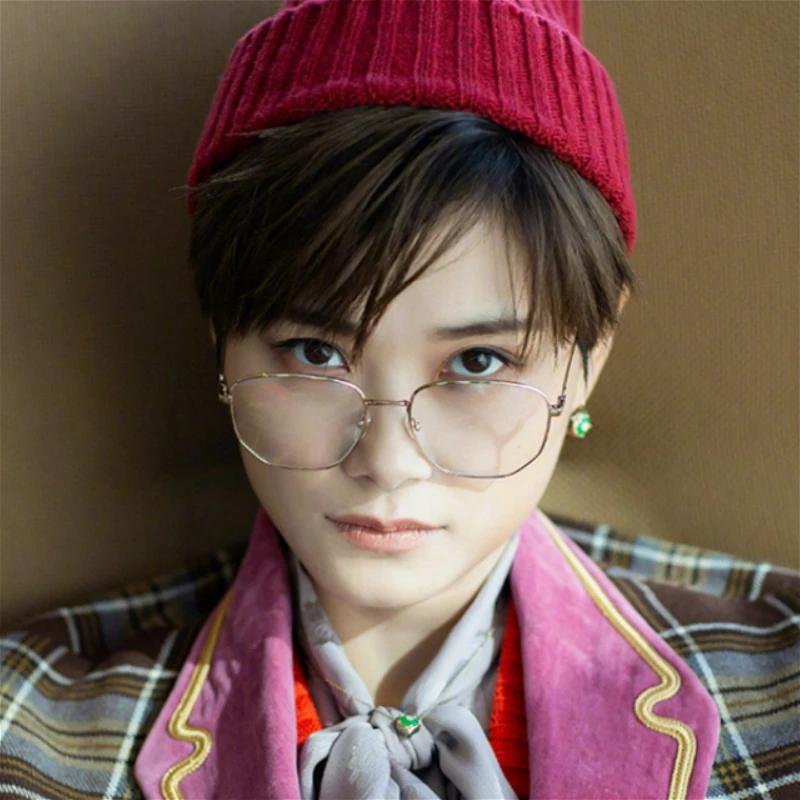 

219 Vintage Gold Metal Frame Over Sized Eyeglasses Men Women Retro Square Optical Lens Eyewear Nerd Clear Lens Glasses Frame