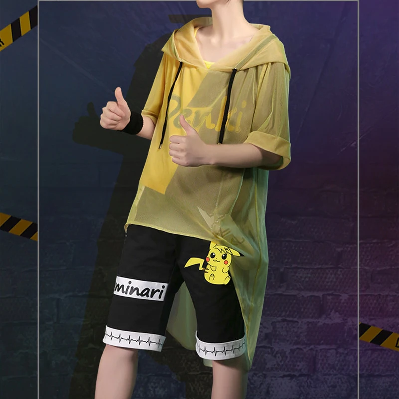 Boku No Hero Academy Kaminari Denki рубашка костюм Косплей My Hero Academy пальто брюки шляпа полный комплект парики для мужчин девочек мальчиков одежда