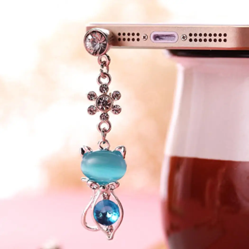 Металлическая Пылезащитная подвеска в виде вилки для телефона украшение Модная