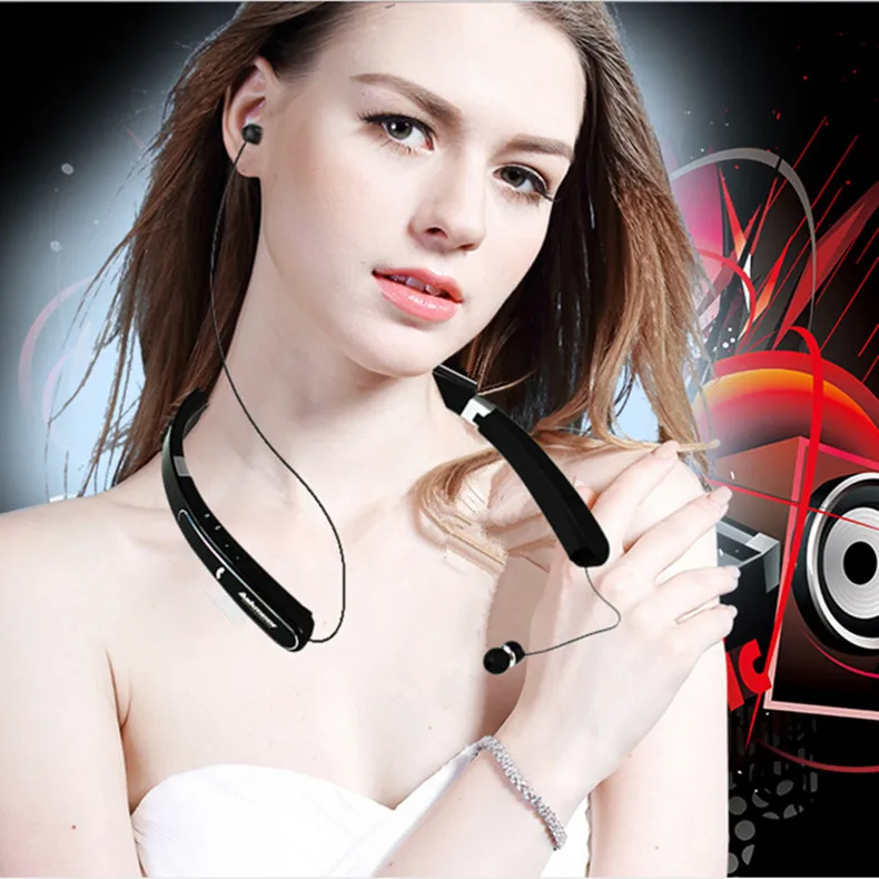 Askmeer спортивные Bluetooth наушники шейные наушники гарнитура Беспроводные свободные складные наушники с микрофоном для iPhone Xiaomi