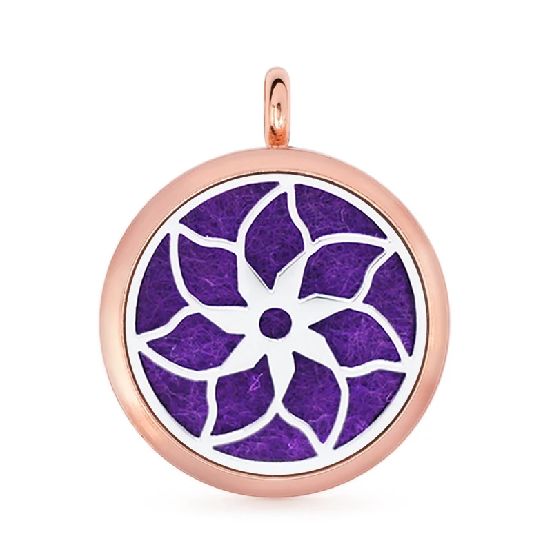 30mm Hollow Gold Lotus Flower Aromatherapy Essential Oil Perfume Diffuser Locket Pendant with 6pcs PadS Fit Necklace key Chains | Украшения
