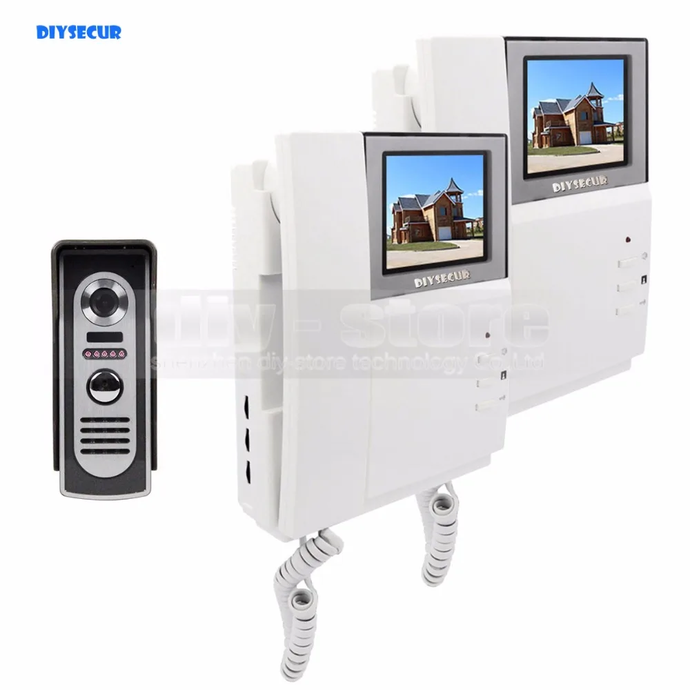Видеодомофон DIYSECUR 800x480 видеодомофон дверной звонок 4 3 дюйма HD внутренний монитор