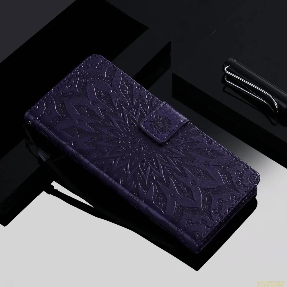 Чехол для Xiaomi Redmi Note 6 PRO из кожи с рельефным изображением Кошелёк на магните