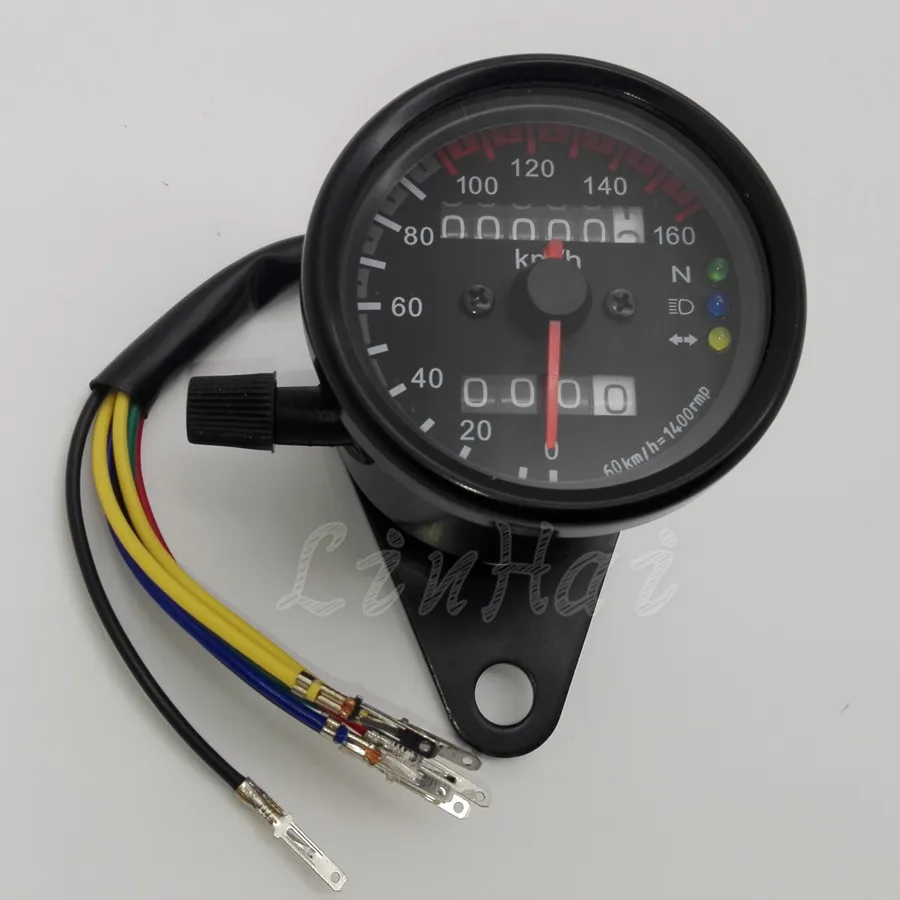 Универсальный черный мотоцикл двойная светодиодсветодиодный подсветка сигнал