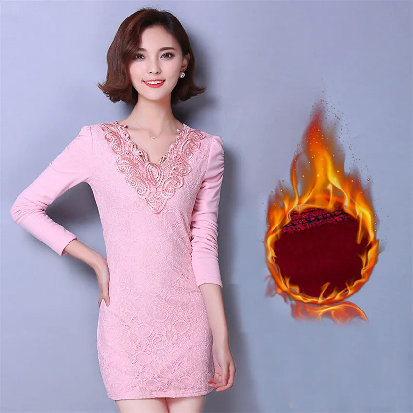 Женское зимнее платье футляр с V образным вырезом и кружевом|mini vestido|lace dresswinter dress |