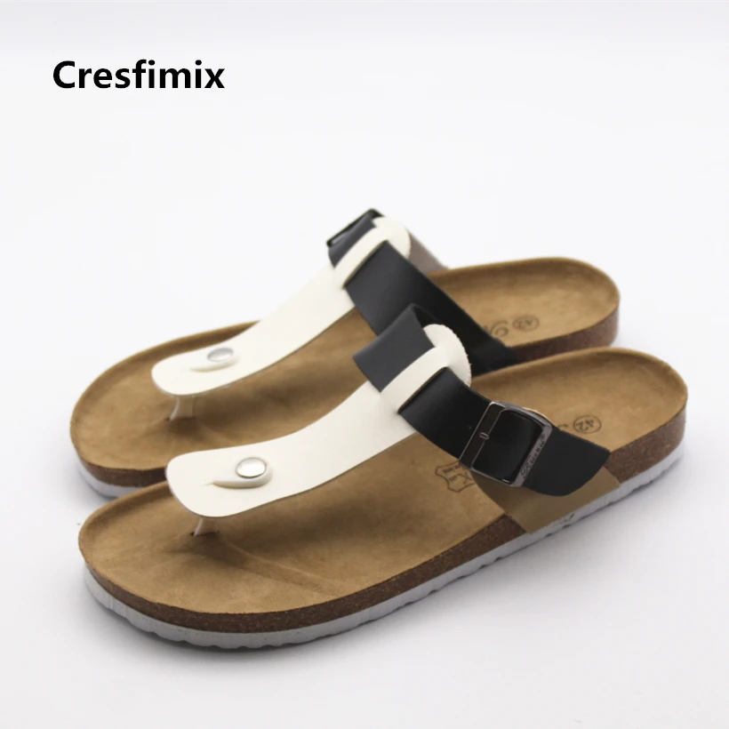 

Пляжные шлепанцы Cresfimix для мужчин, модные противоскользящие, повседневные, для весны и лета, белые, на весну