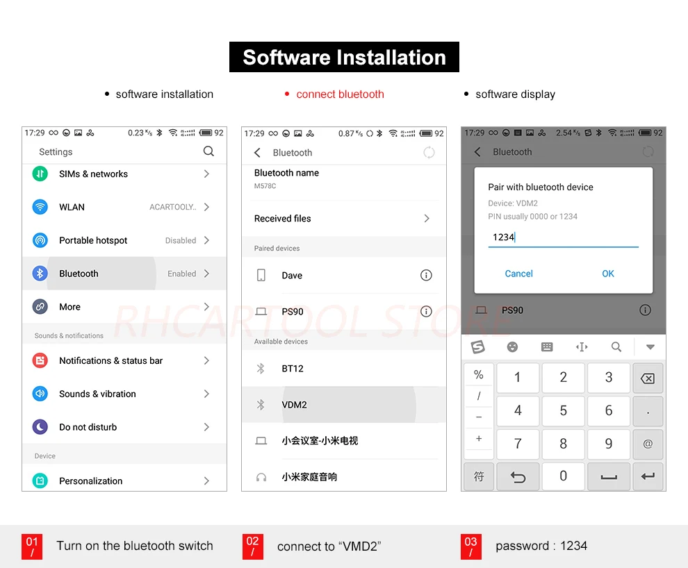 UCANDAS VDM2 полная система V5.2 Bluetooth/Wifi OBD2 VDM II для Android VDM 2 OBDII сканер кода PK easydiag обновление бесплатно