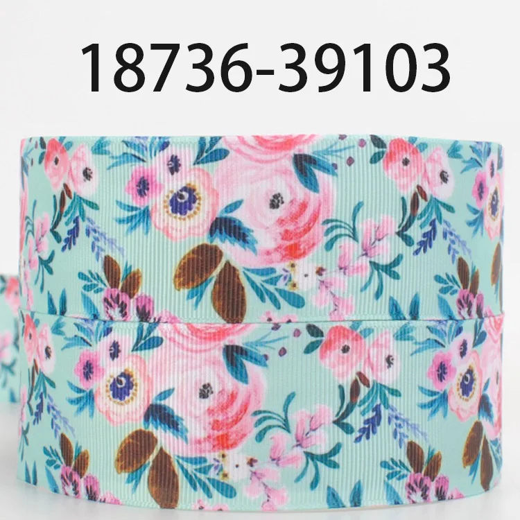 Лента в рубчик с цветочным принтом 1/2 дюйма 38 мм | Дом и сад