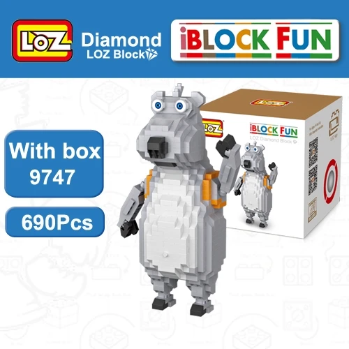 LOZ Building Blocks Toy Arale Dr Slump Action Figure Toy Diamond Model Toys 700Pcs Gift For Age Children 14+ Offical Authorized - Цвет: LOZ 9747 with box