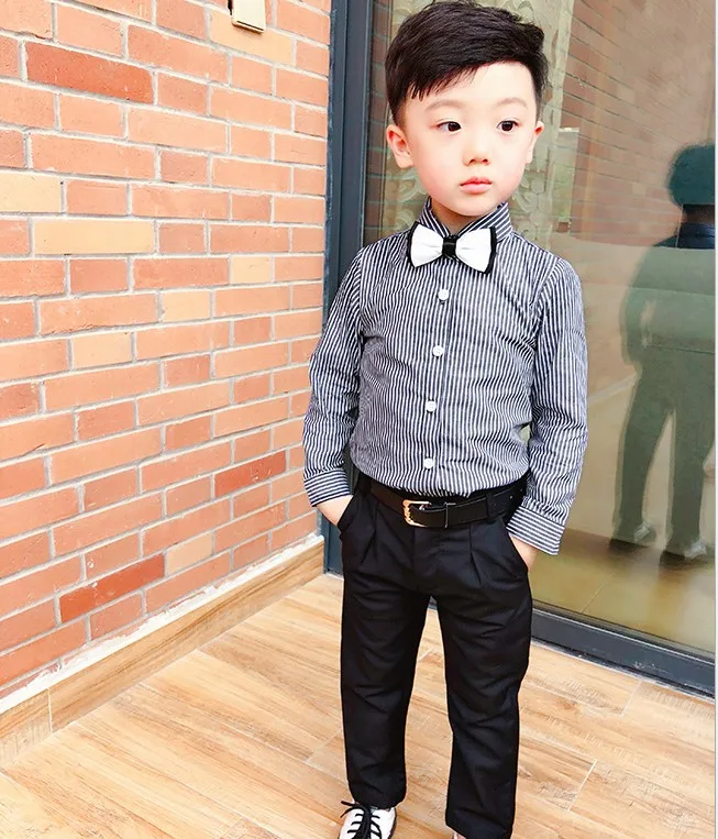 

90-140cm height new 2019 spring striped handsome boys shirts boys cotton shirts clothing boys shirt long sleeve