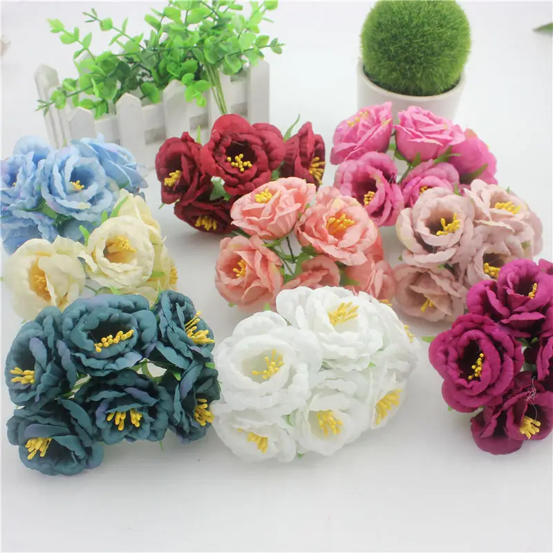 6 шт. Бесплатная доставка цветок пион гирлянда Шелковый ткань имитация волнистых
