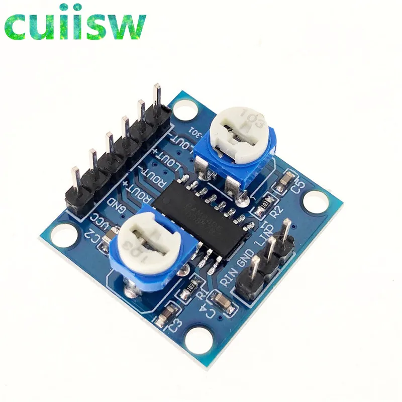Плата цифрового усилителя cuiisw PAM8406 с потенциометром громкости 5Wx2 Stereo 1 шт.|digital