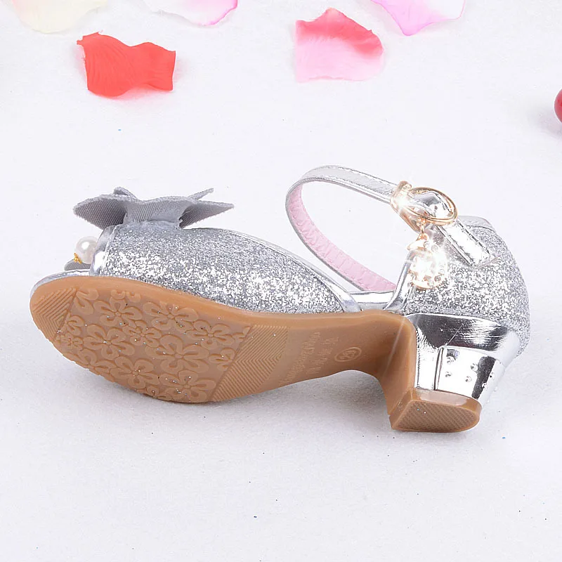 

Summer Children girls Crystal bling shoes Girls princess pear Shoes dance Shoes 4colors 26-37 GZX01