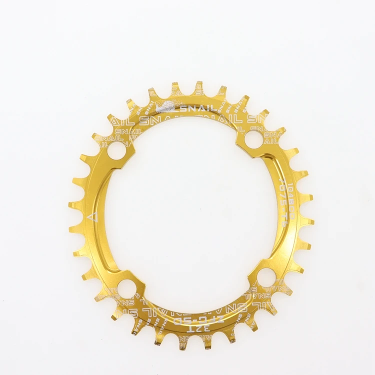 SNAIL Chainring 104 BCD Овальный 32 34 36 38T зуб узкий n широкий один сверхлегкий пластина MTB горный велосипед 104BCD дорожная цепь кольцо