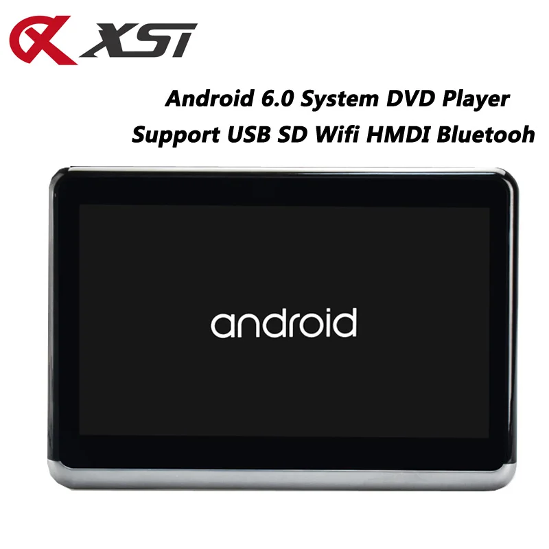 XST 10 1 дюймов Android 6 0 Автомобильный Подголовник DVD монитор плеер HD 1080P видео