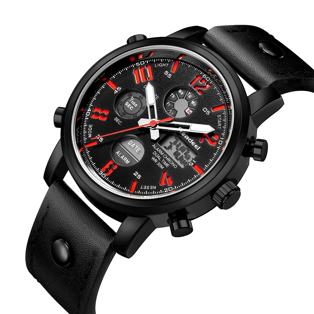 Мужские спортивные часы Readeel аналоговые СВЕТОДИОДНЫЕ Цифровые Кварцевые