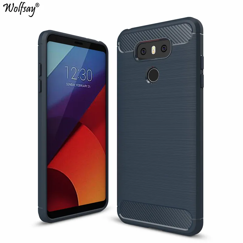 Чехол Wolfsay для телефона LG G6 чехол H870 H871 двойной резиновый силиконовый мягкий