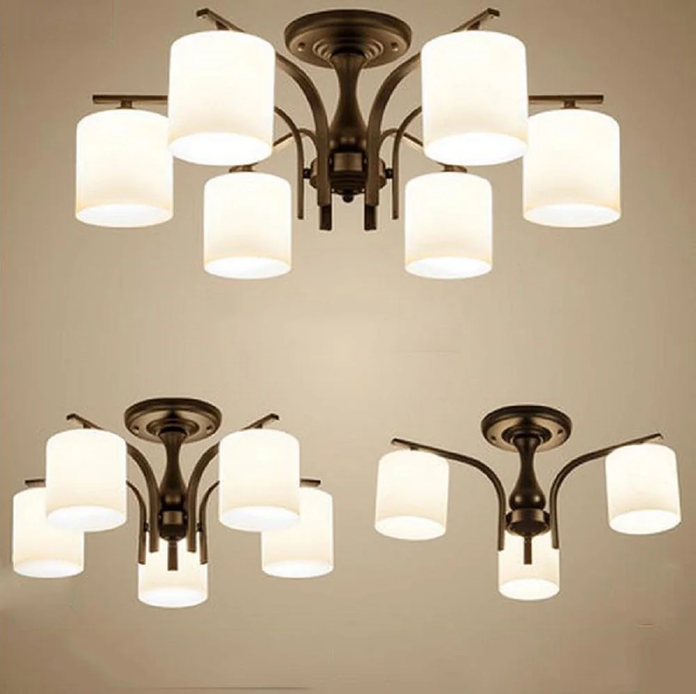 Современный Утюг потолочные люстры лампы Северной Европейский Винтаж металл