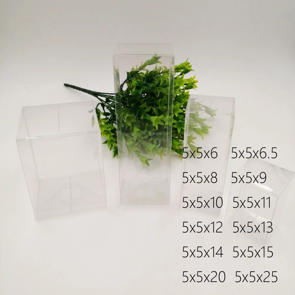 50 шт. 5x5xH пластиковая коробка для хранения прозрачные коробки ювелирных изделий