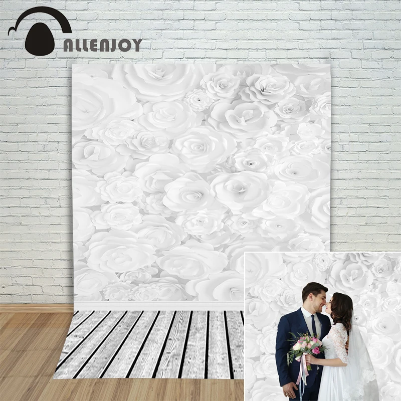 Фотофон Allenjoy фон с белыми цветами цветение 3D Дерево Свадьба фотосессия фоны для