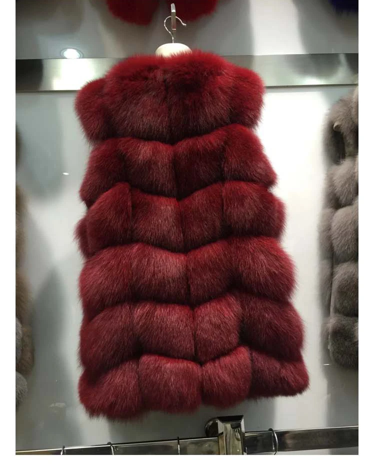 Модные пикантные Новинки для женщин натуральная лисий мех жилет модная верхняя