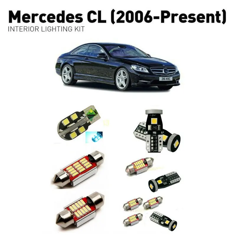 

Led interior lights For mercedes cl 2006+ 16pc Led Lights For Cars lighting kit automotive bulbs Canbus